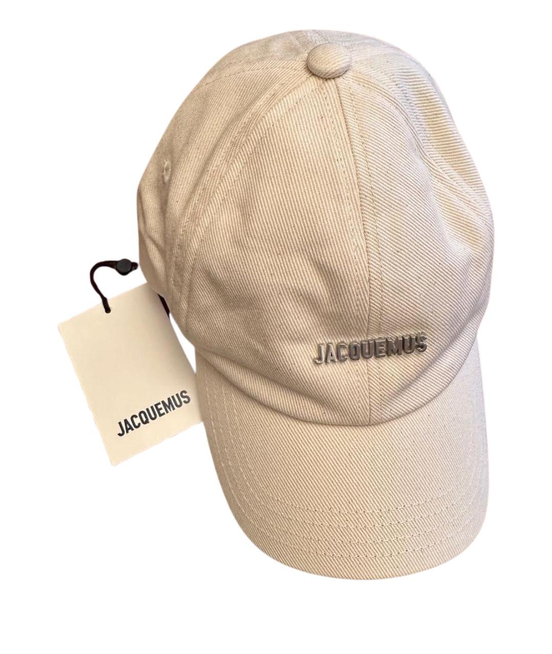 JACQUEMUS Бежевая хлопковая кепка, фото 1