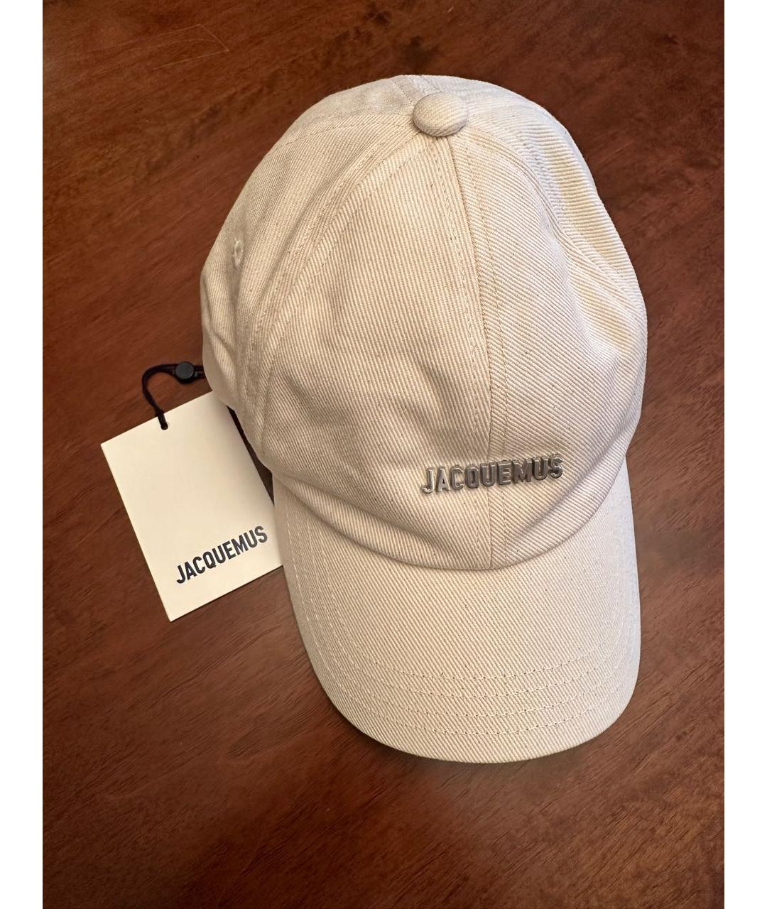 JACQUEMUS Бежевая хлопковая кепка, фото 4