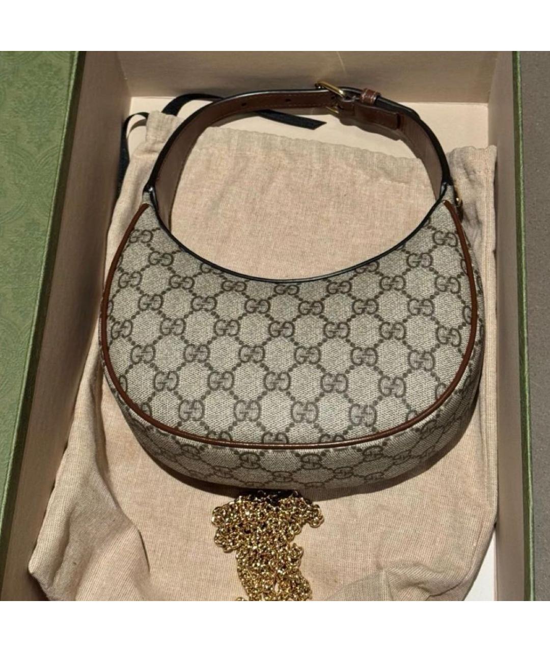 GUCCI Бежевая сумка с короткими ручками, фото 3