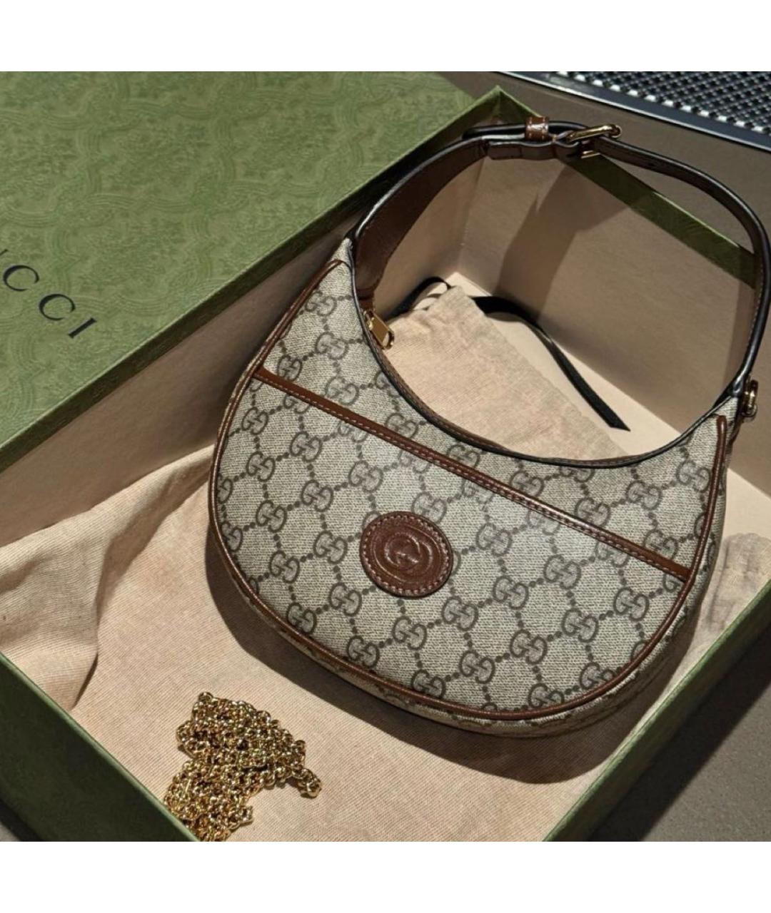 GUCCI Бежевая сумка с короткими ручками, фото 4