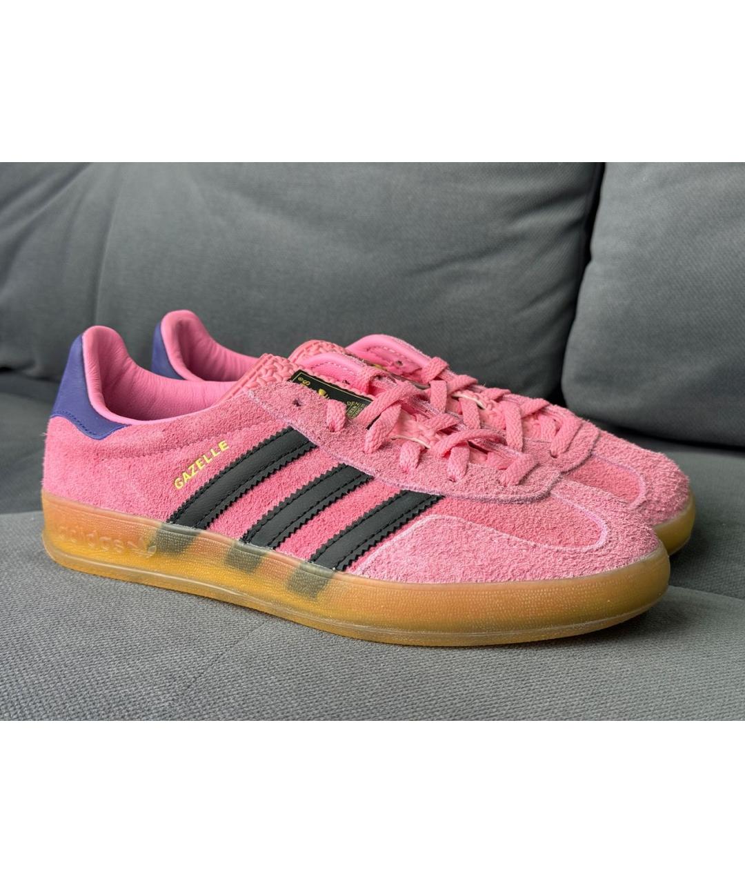 ADIDAS Розовые замшевые кеды, фото 5