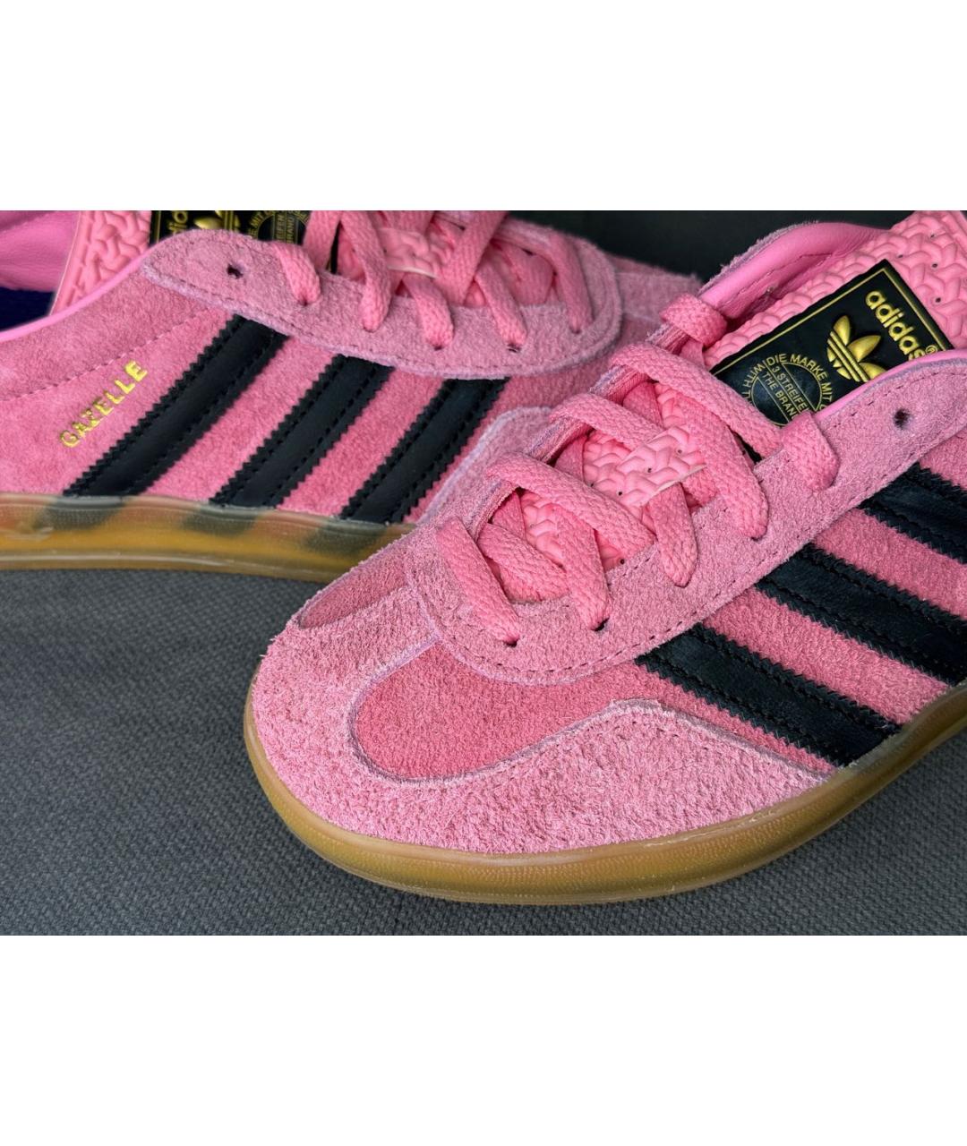 ADIDAS Розовые замшевые кеды, фото 2
