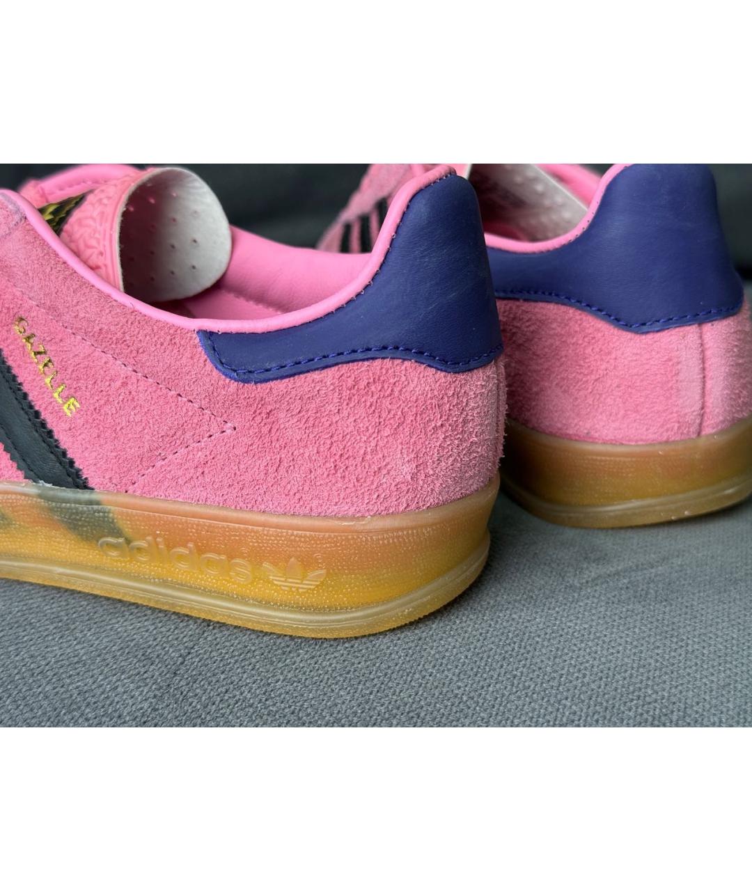 ADIDAS Розовые замшевые кеды, фото 3