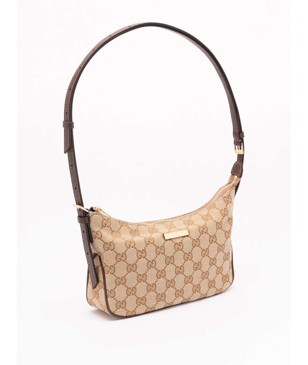 GUCCI Бежевая тканевая сумка через плечо, фото 3