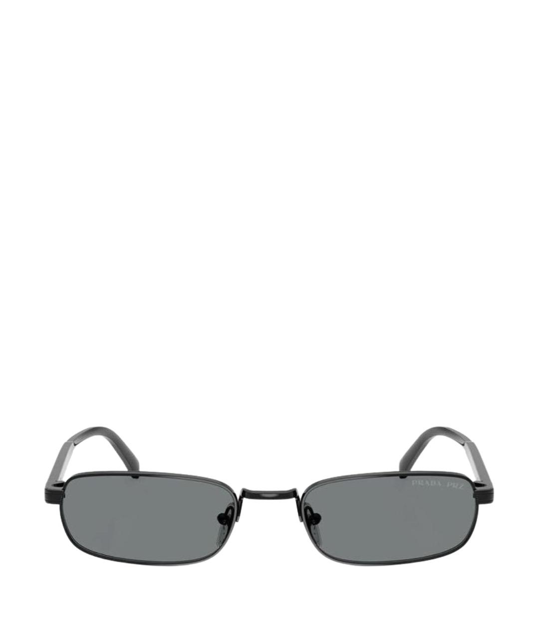 PRADA Черные металлические солнцезащитные очки, фото 1