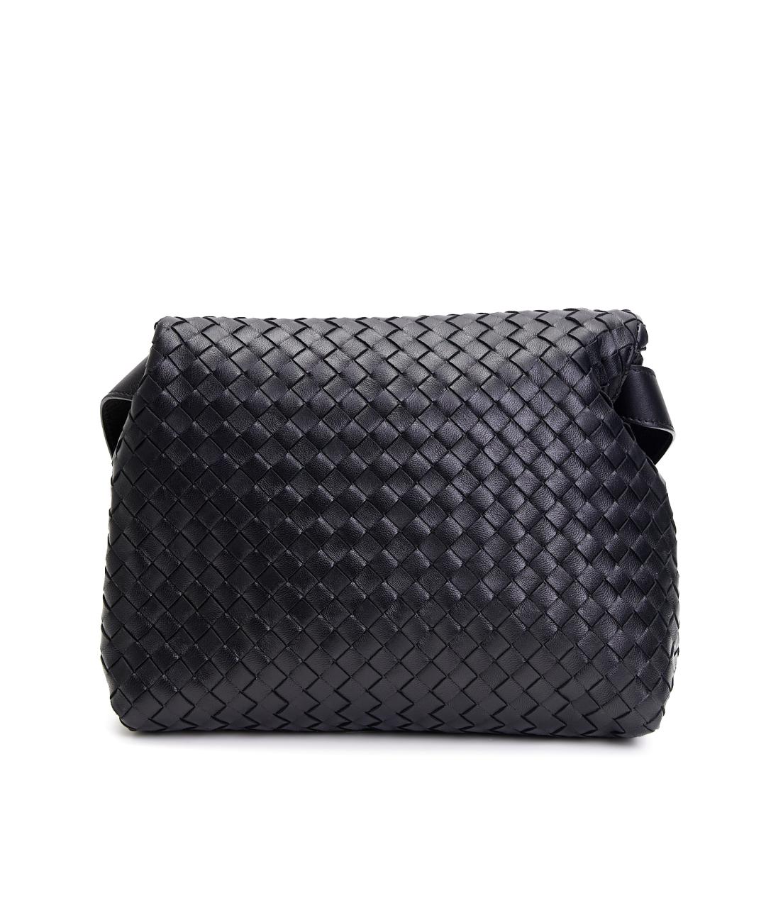 BOTTEGA VENETA Черная кожаная сумка через плечо, фото 3