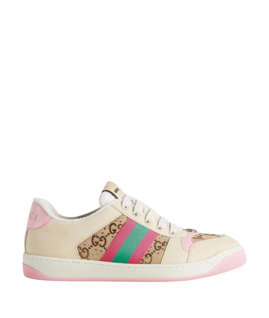 GUCCI Бежевые кеды, фото 1