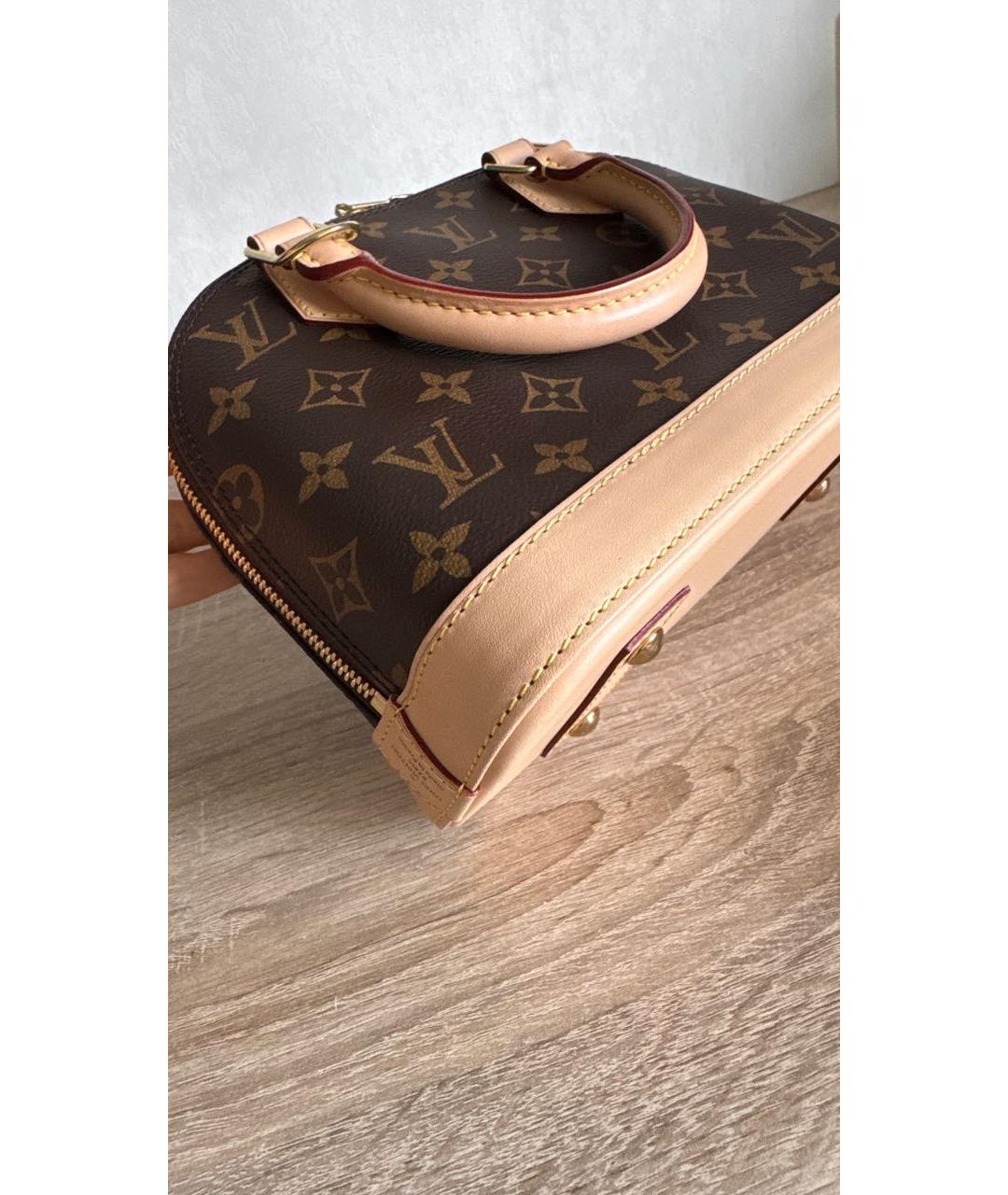 LOUIS VUITTON Коричневая сумка с короткими ручками, фото 5