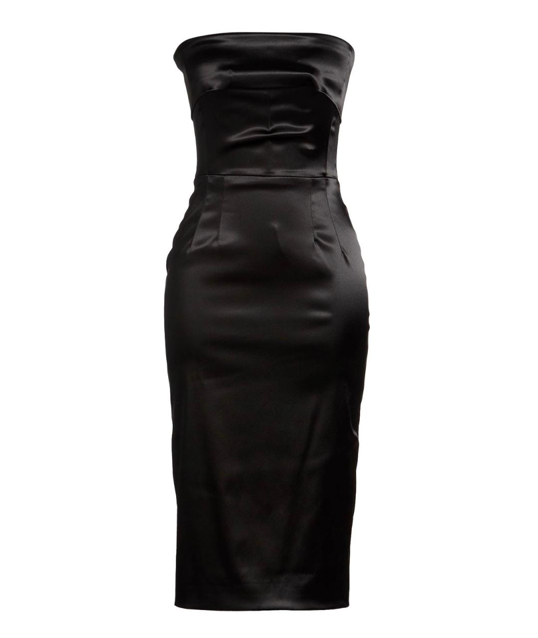 DOLCE&GABBANA Черное ацетатное коктейльное платье, фото 1