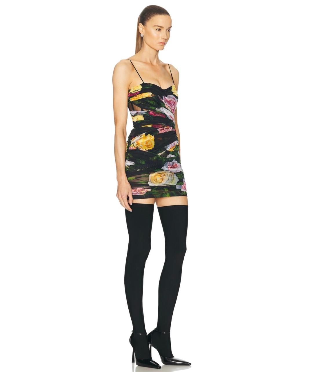 DOLCE&GABBANA Черное полиамидовое коктейльное платье, фото 3