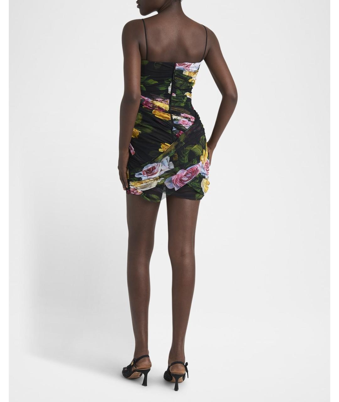 DOLCE&GABBANA Черное полиамидовое коктейльное платье, фото 8