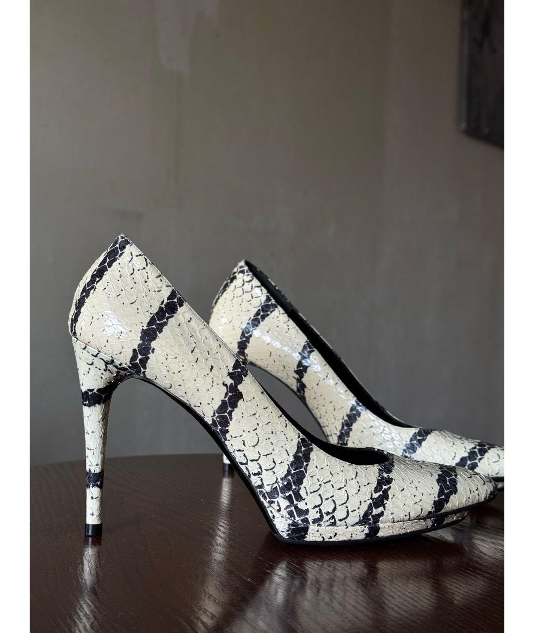 BALENCIAGA Бежевые туфли из экзотической кожи, фото 5