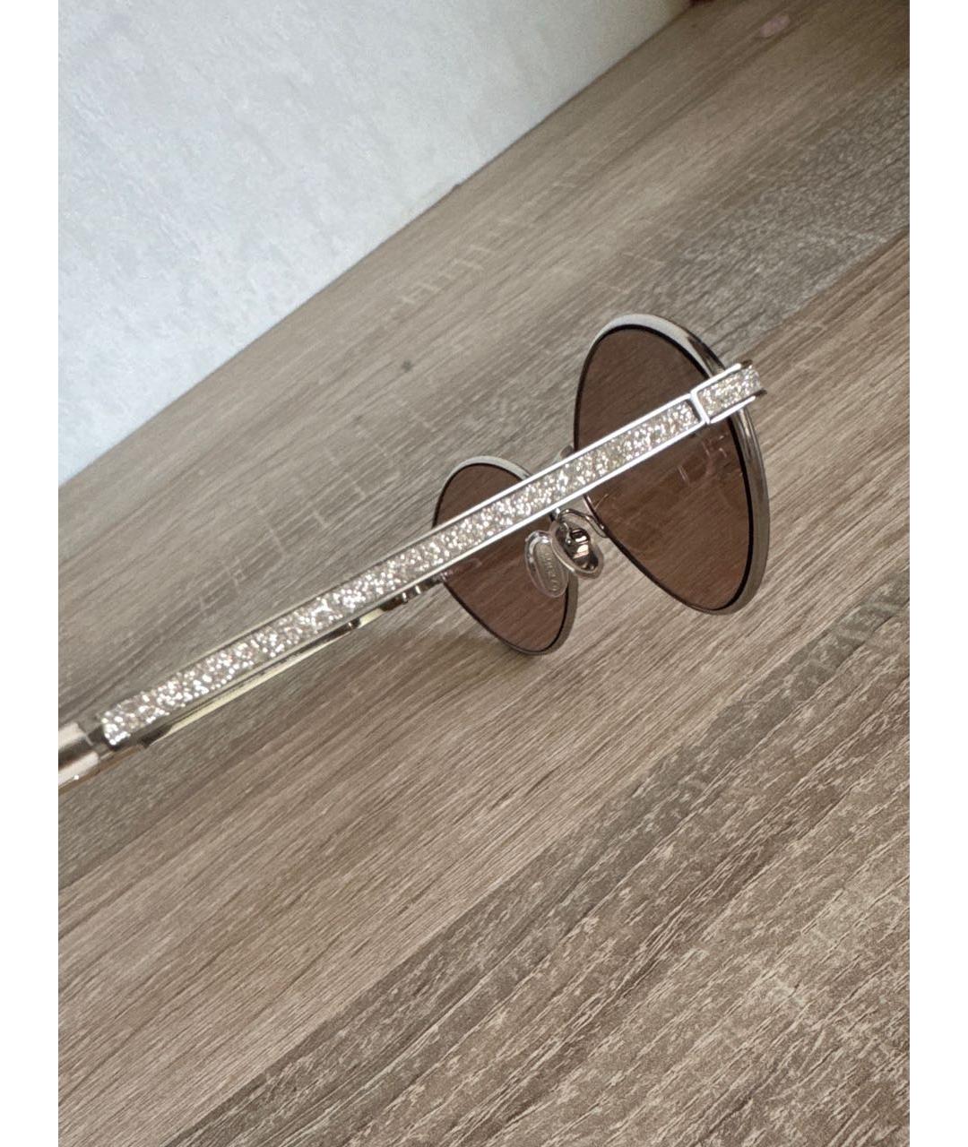 JIMMY CHOO Серебряные металлические солнцезащитные очки, фото 7