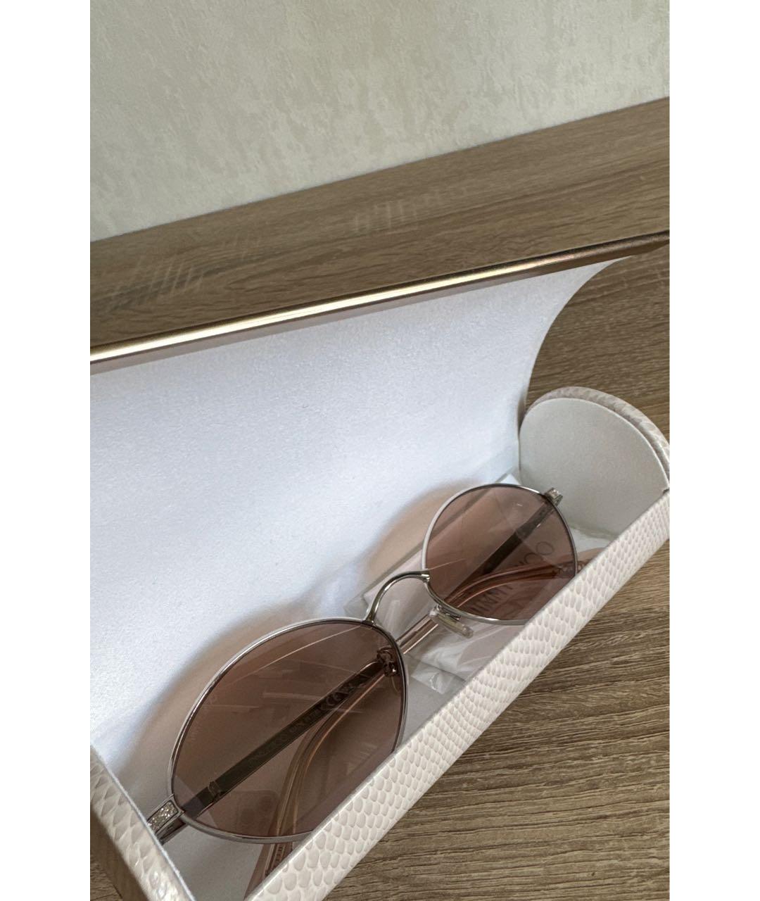 JIMMY CHOO Серебряные металлические солнцезащитные очки, фото 8