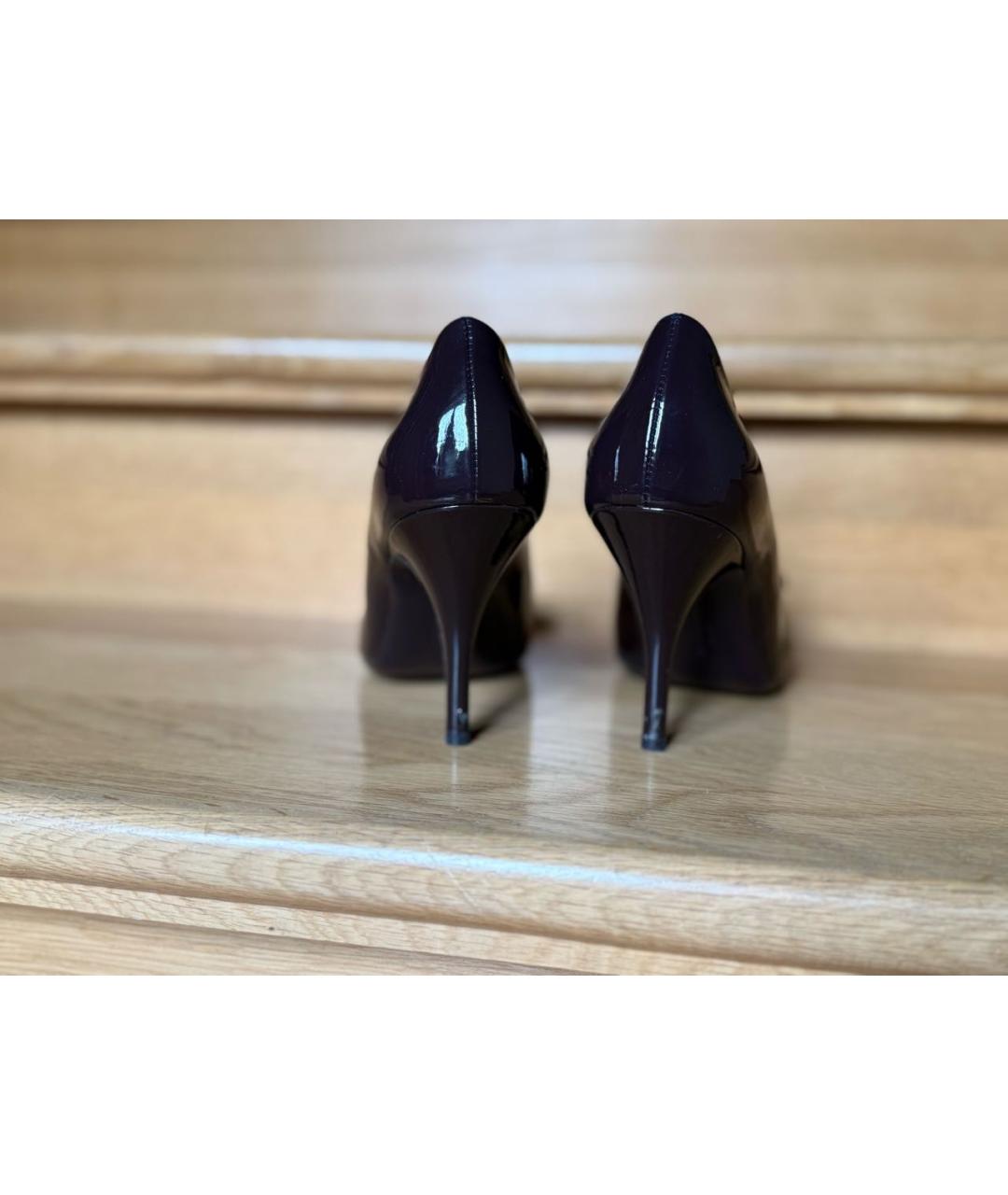 FERRAGAMO Фиолетовые кожаные туфли, фото 3