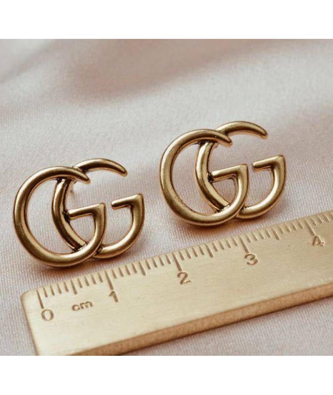 GUCCI Золотые позолоченные серьги, фото 3