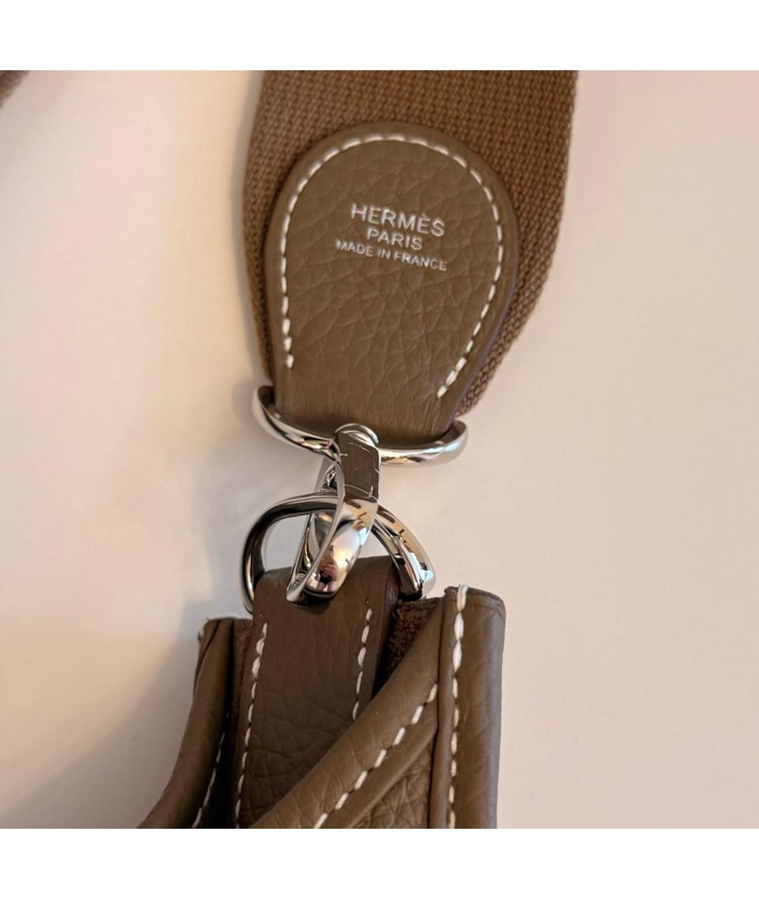 HERMES Коричневая кожаная сумка через плечо, фото 4