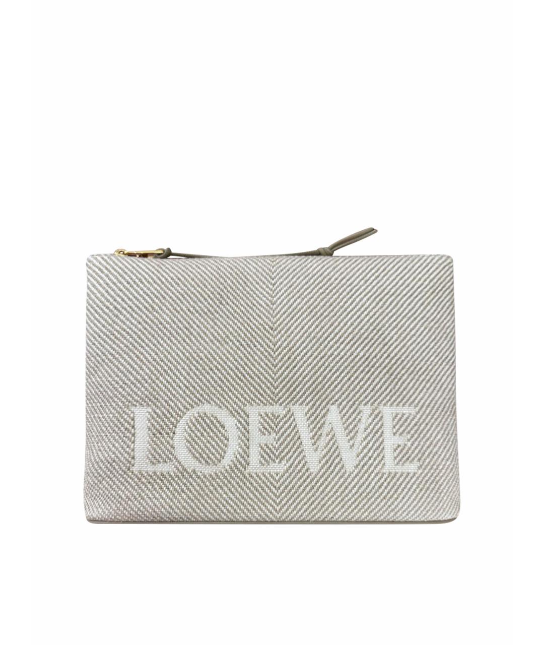 LOEWE Бежевая косметичка, фото 1