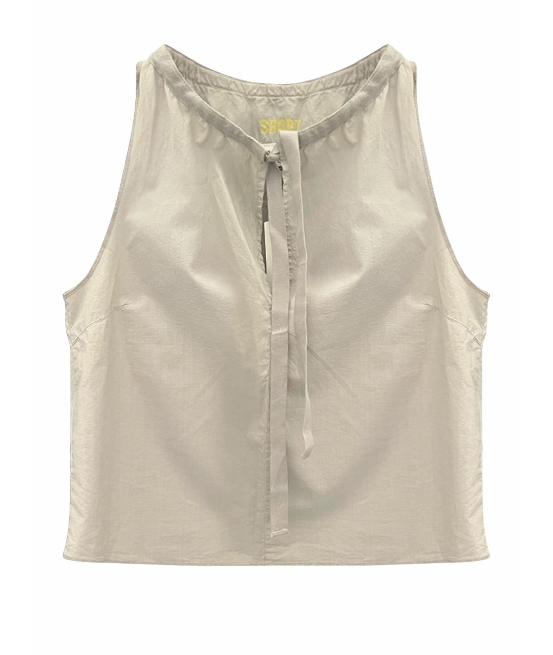 MM6 MAISON MARGIELA Серая хлопковая майка, фото 1