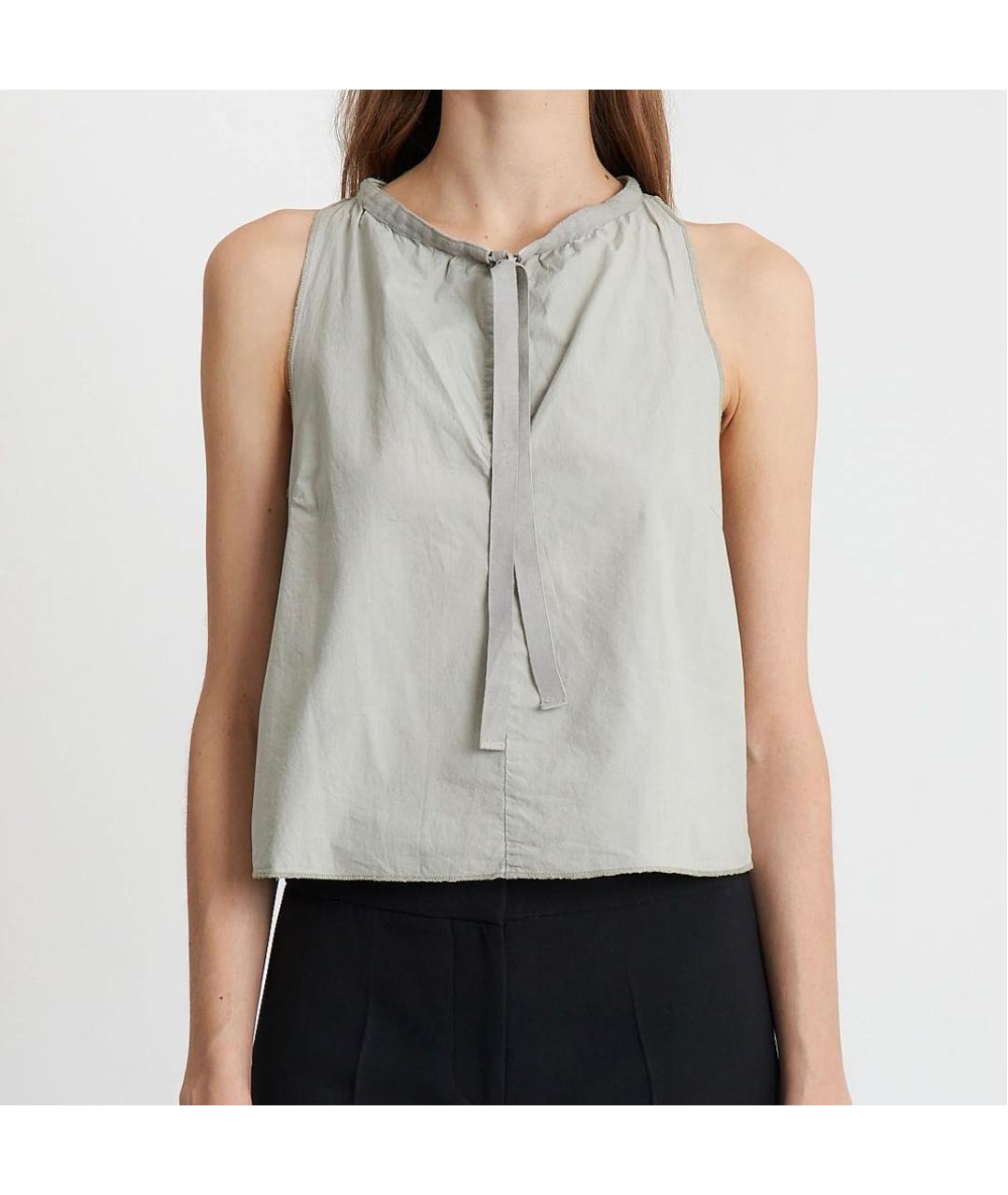 MM6 MAISON MARGIELA Серая хлопковая майка, фото 7