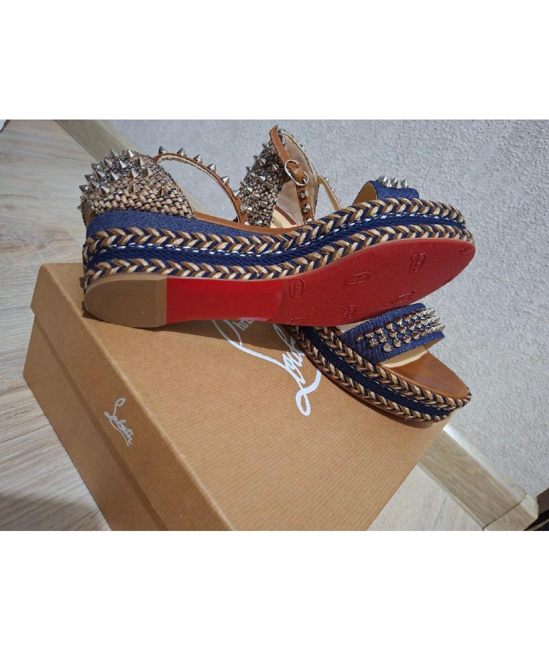 CHRISTIAN LOUBOUTIN Мульти босоножки, фото 8