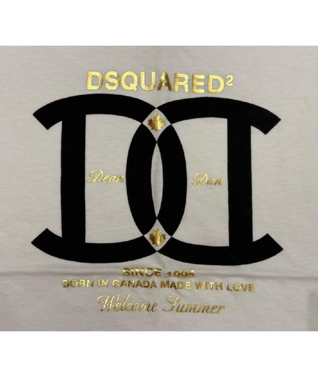 DSQUARED2 Белая хлопковая футболка, фото 5