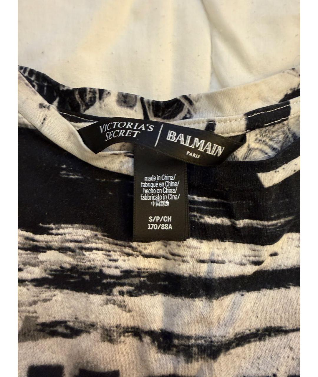 BALMAIN Серая хлопковая футболка, фото 3