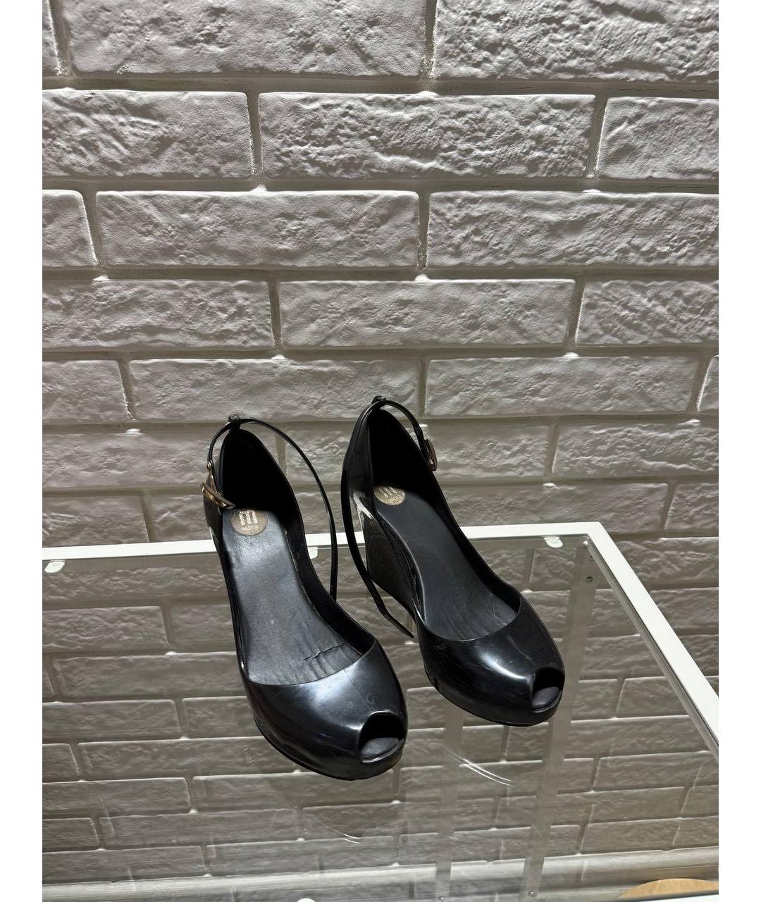 Melissa Черные резиновые босоножки, фото 2