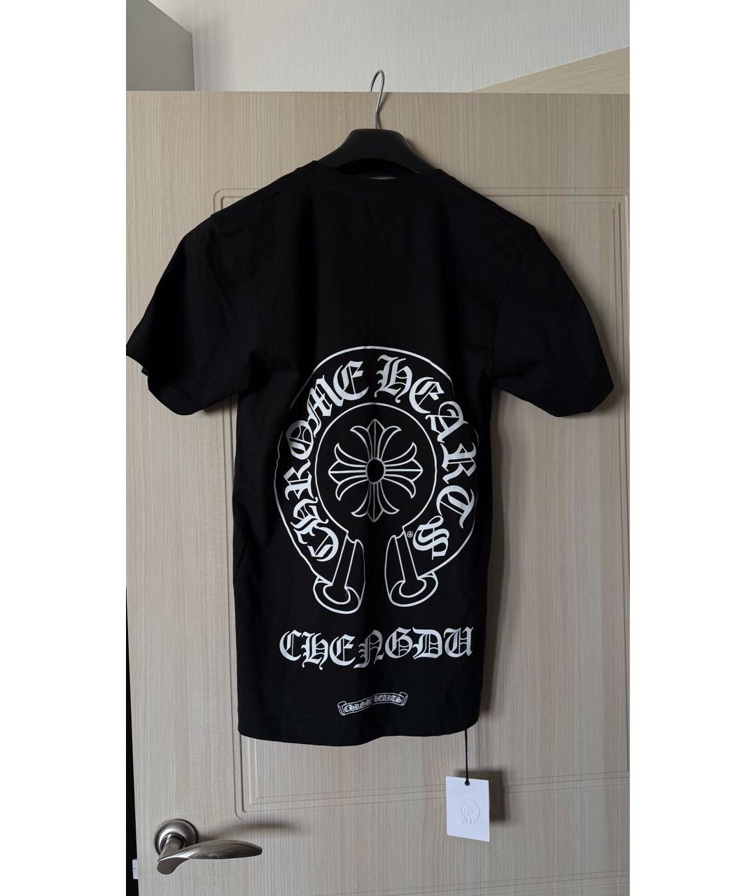 CHROME HEARTS Черная хлопковая футболка, фото 5