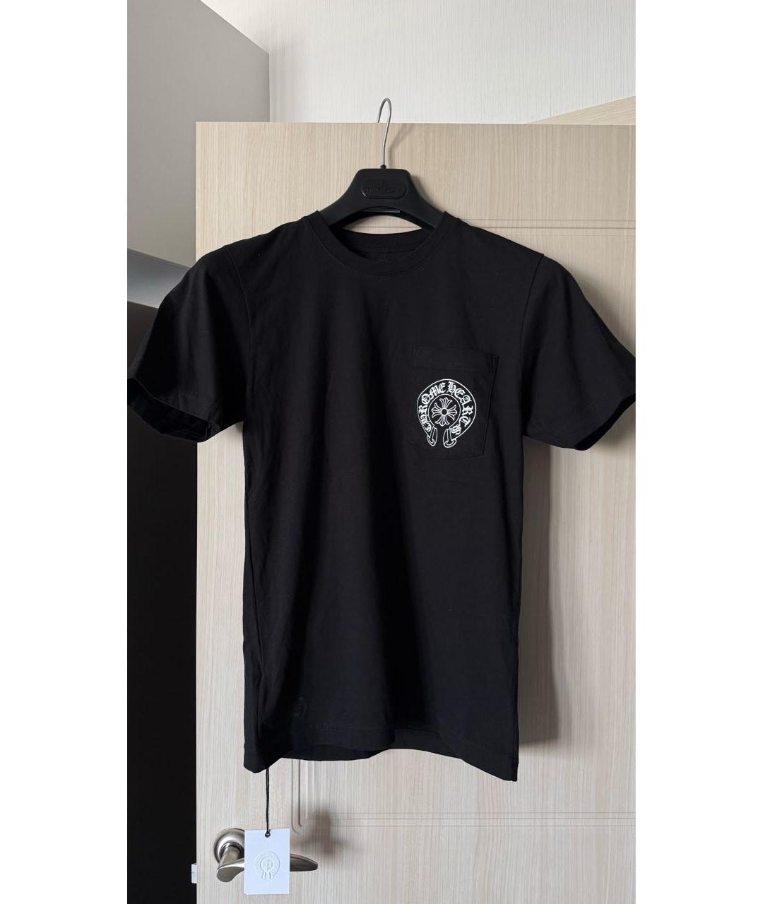 CHROME HEARTS Черная хлопковая футболка, фото 2