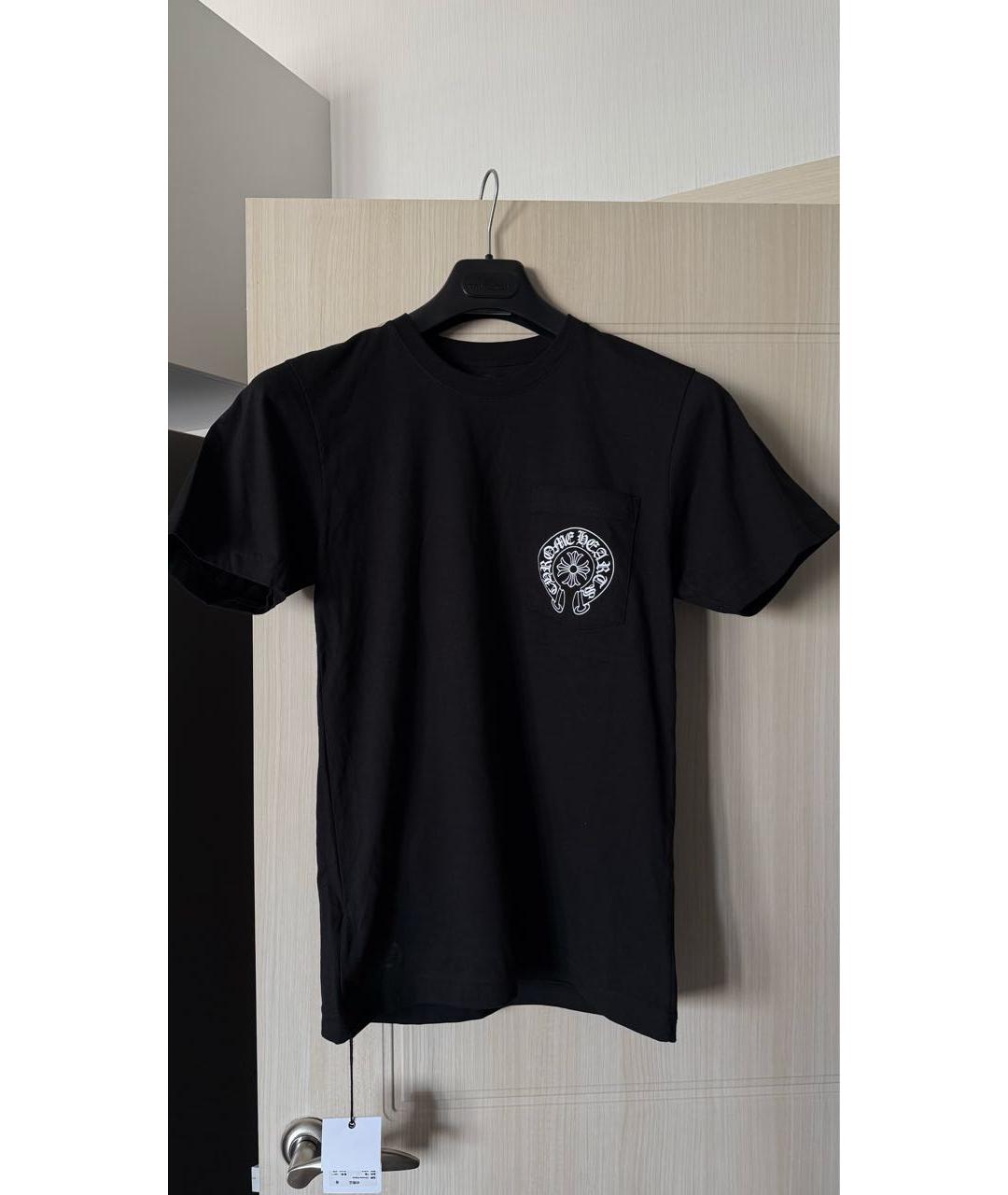 CHROME HEARTS Черная хлопковая футболка, фото 3