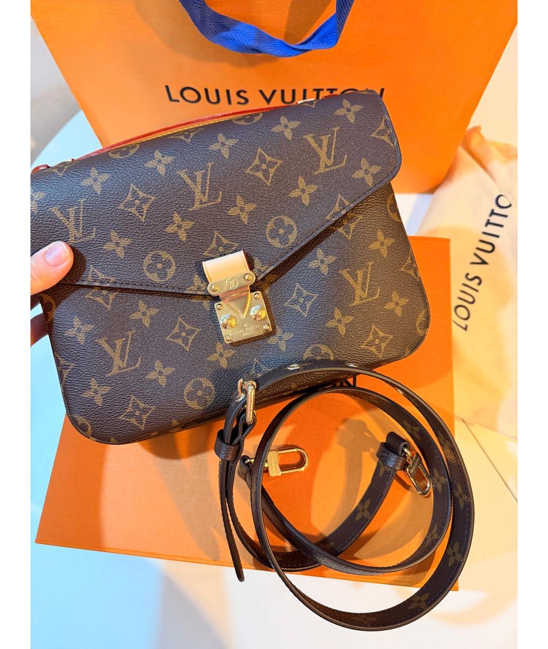 LOUIS VUITTON Коричневая сумка через плечо, фото 4