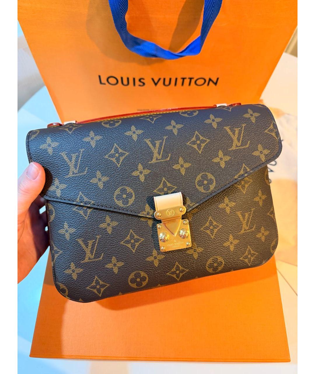 LOUIS VUITTON Коричневая сумка через плечо, фото 8