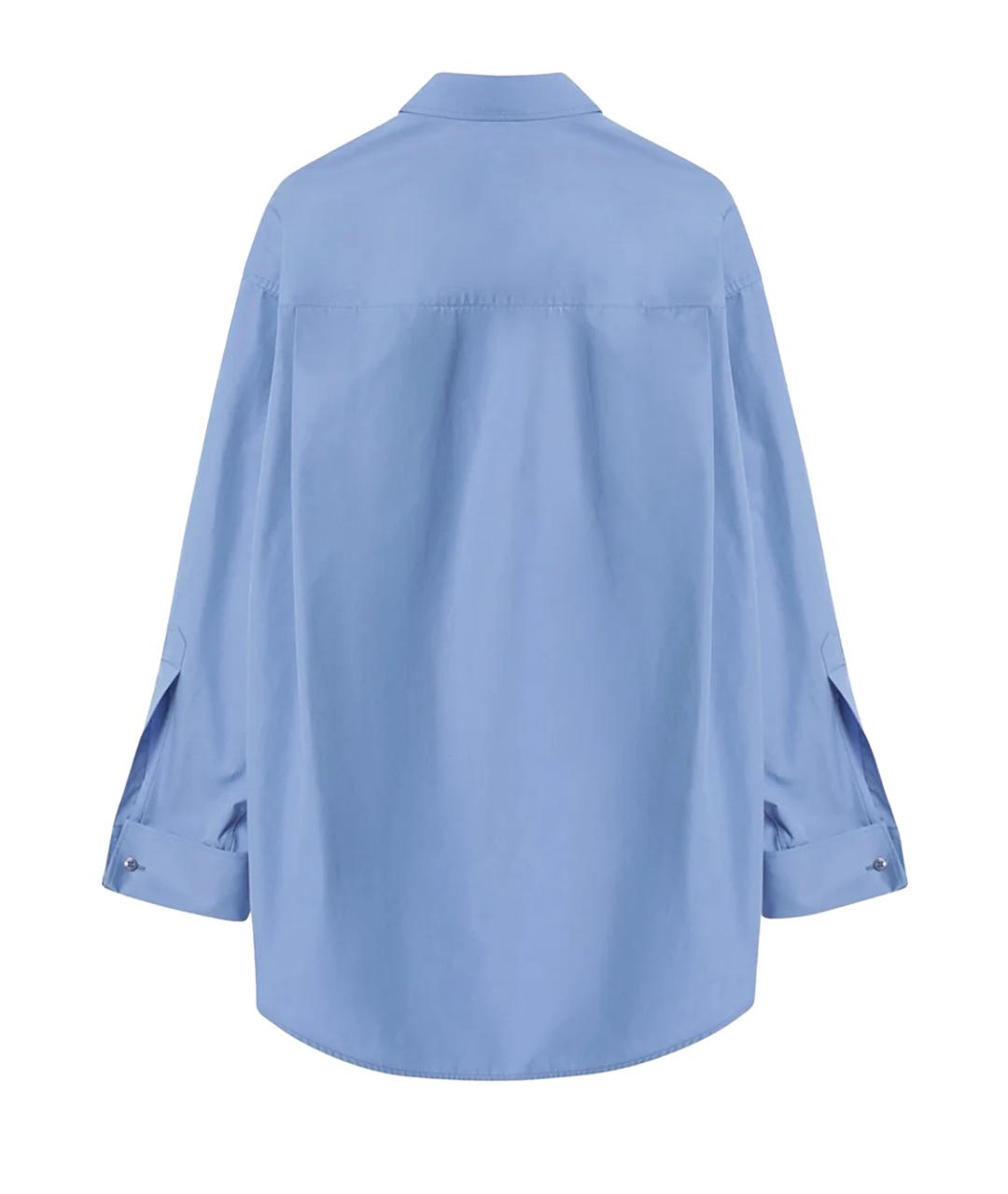 BALENCIAGA Синяя хлопковая рубашка, фото 2