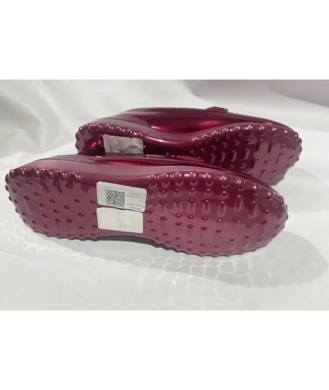 TOD'S Фуксия кожаные лоферы, фото 3