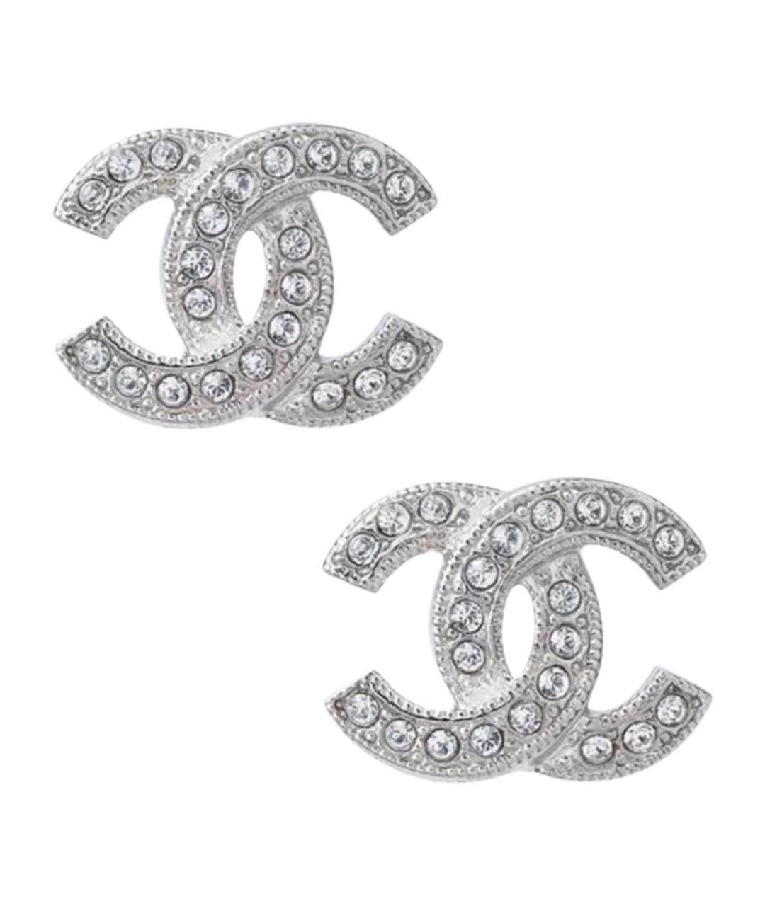 CHANEL Серебряные металлические серьги, фото 1