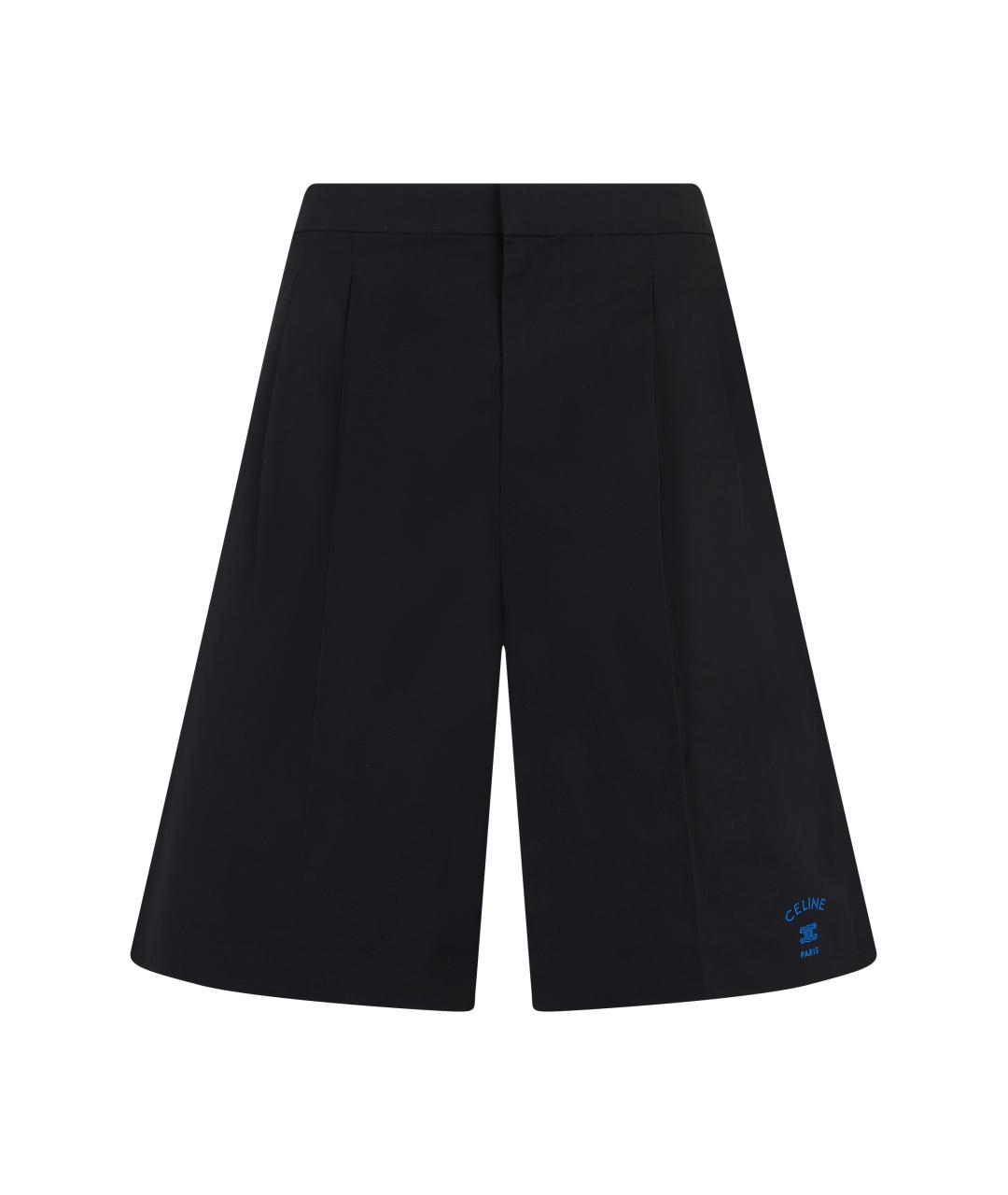 CELINE Черные хлопковые шорты, фото 1