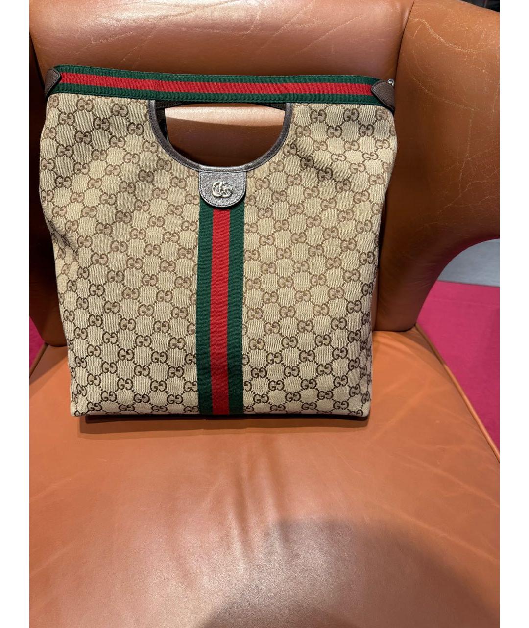 GUCCI Бежевая сумка с короткими ручками, фото 3