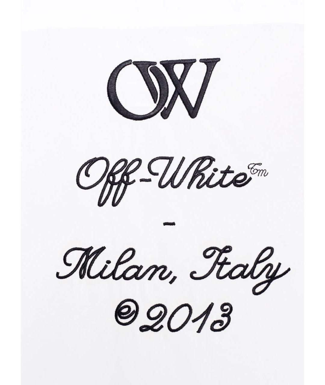 OFF-WHITE Белая хлопковая кэжуал рубашка, фото 5