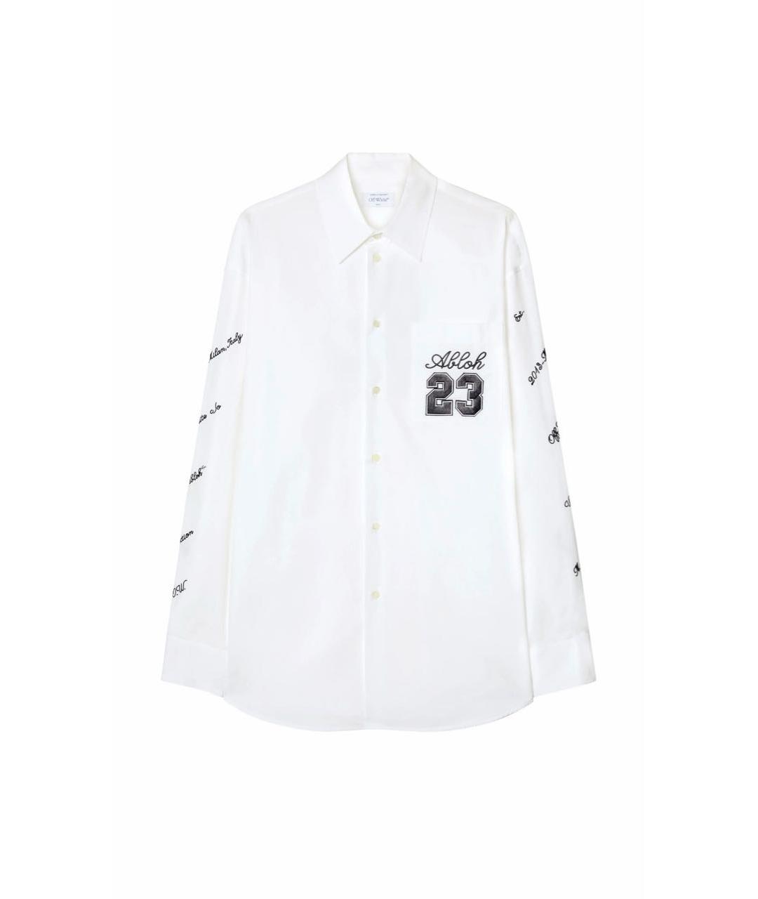 OFF-WHITE Белая хлопковая кэжуал рубашка, фото 6