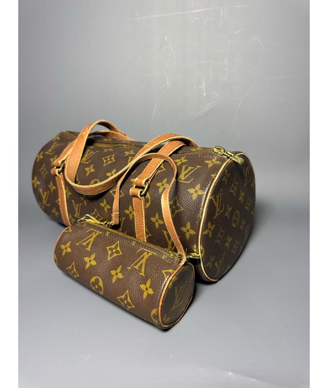 LOUIS VUITTON Коричневая сумка с короткими ручками, фото 2