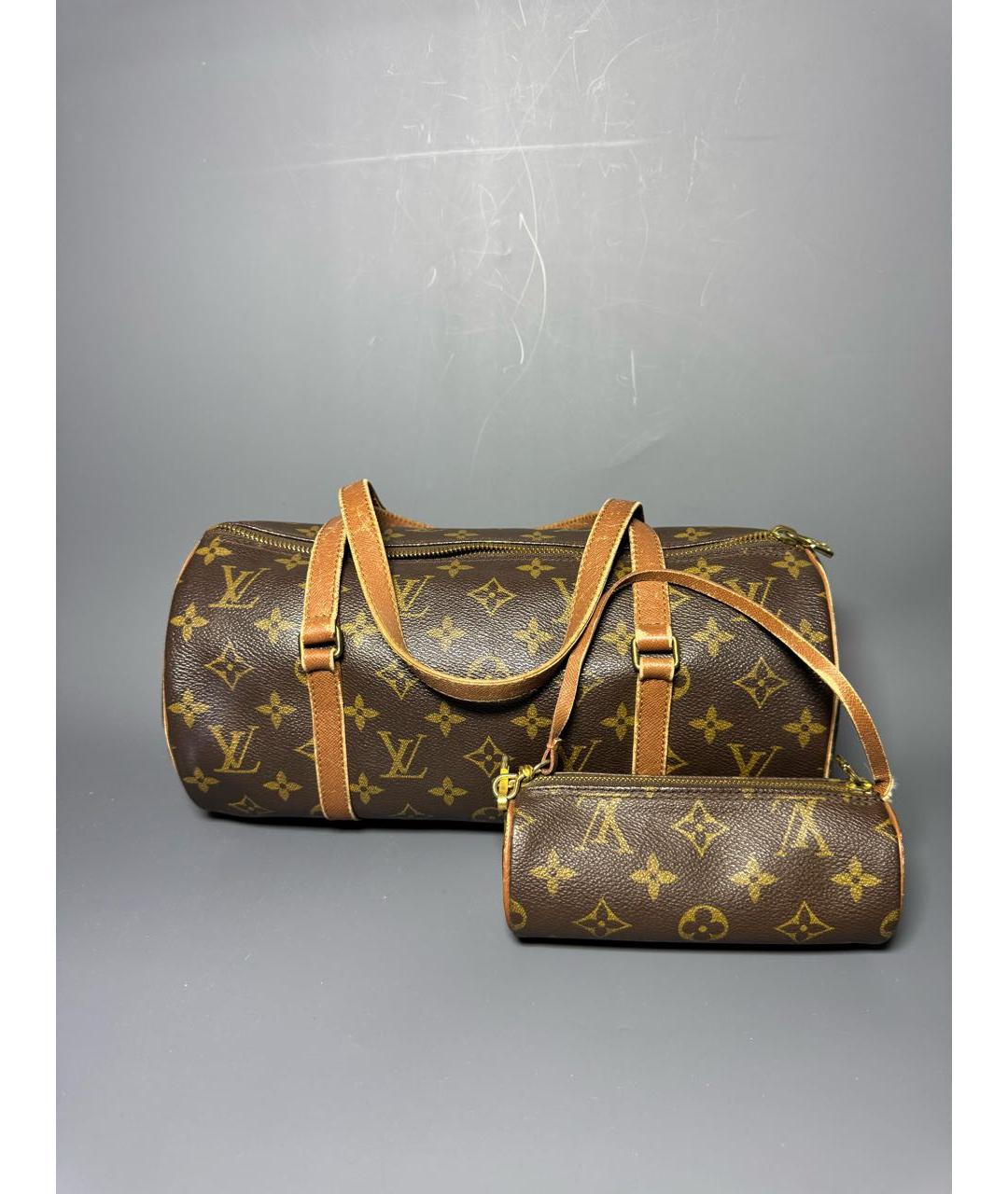 LOUIS VUITTON Коричневая сумка с короткими ручками, фото 8