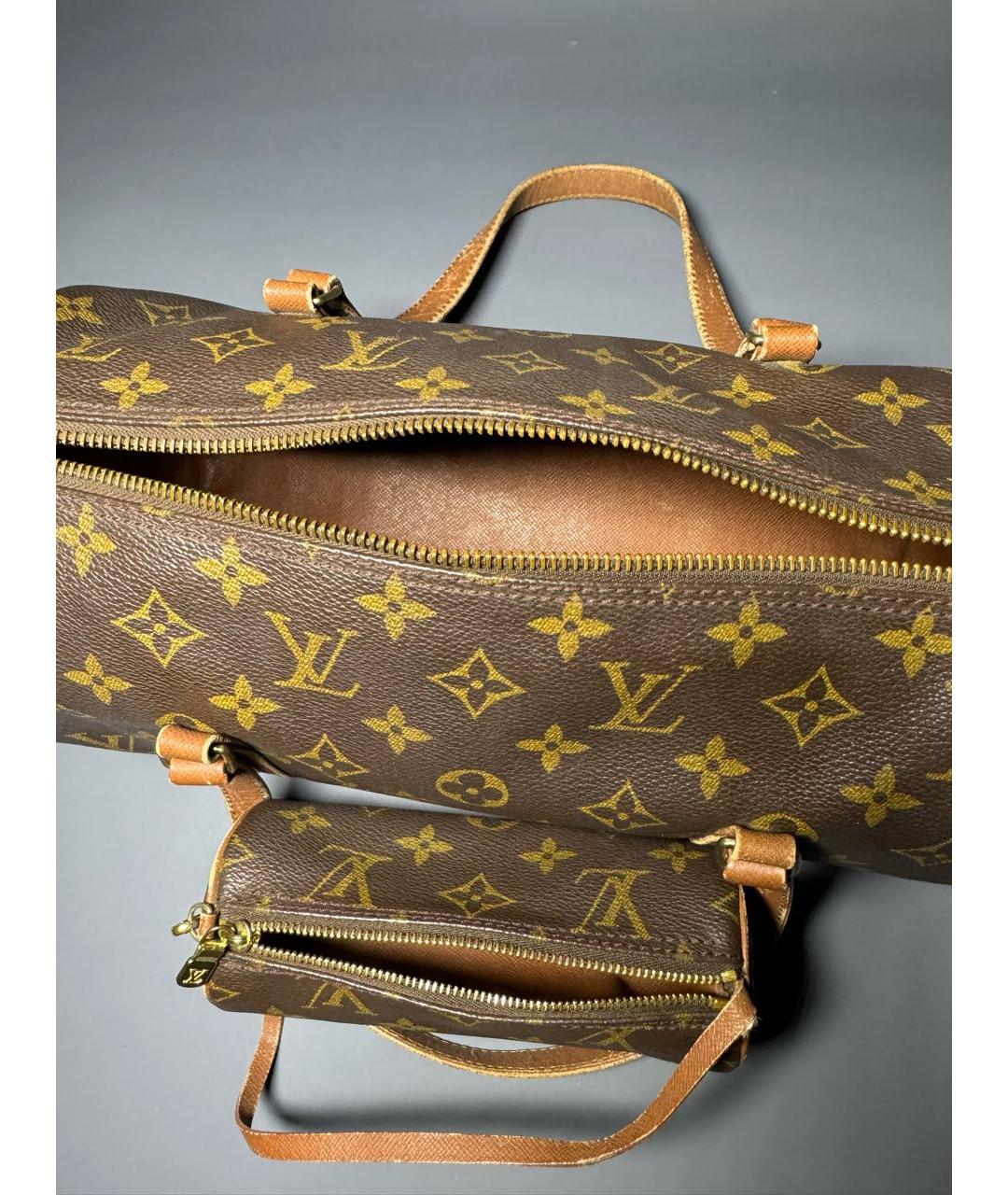 LOUIS VUITTON Коричневая сумка с короткими ручками, фото 4