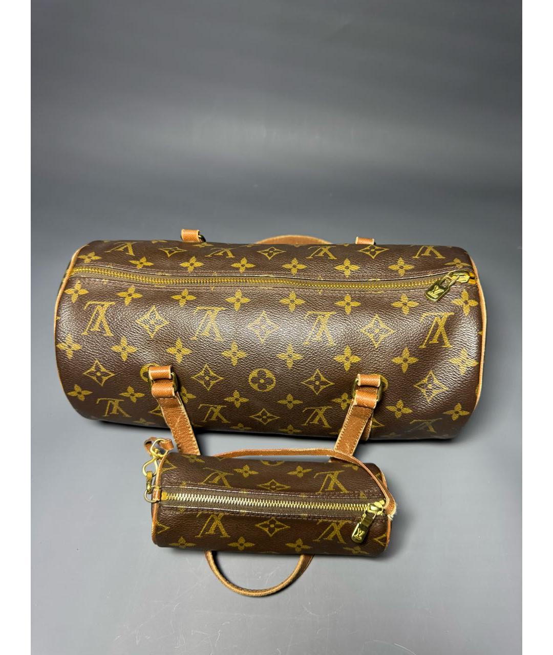 LOUIS VUITTON Коричневая сумка с короткими ручками, фото 6
