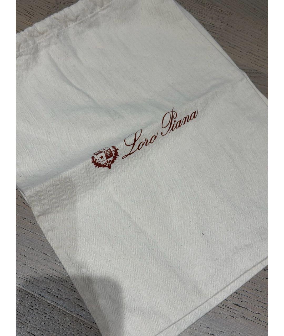 LORO PIANA Черные текстильные низкие кроссовки / кеды, фото 6