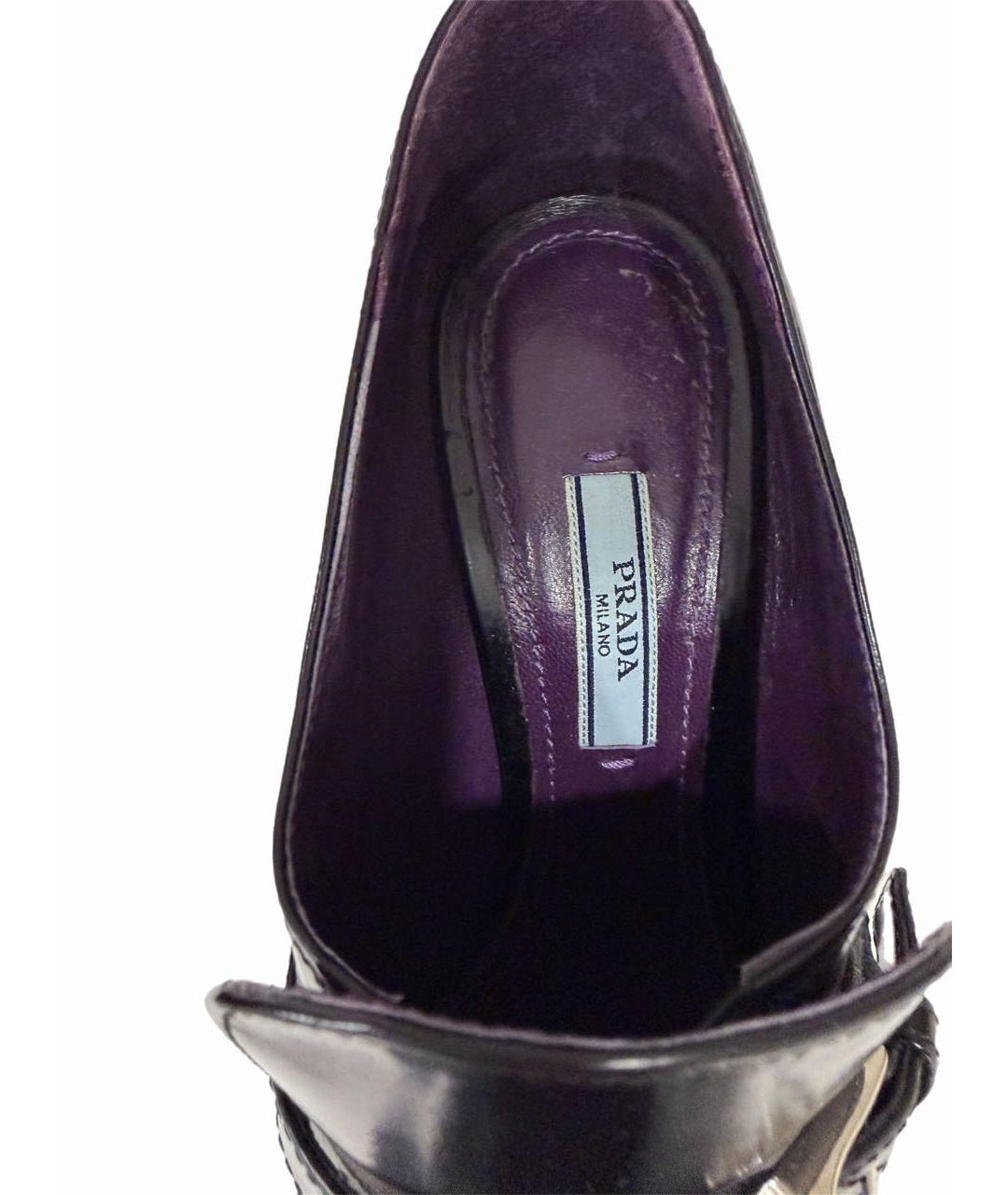 PRADA Черные кожаные туфли, фото 4