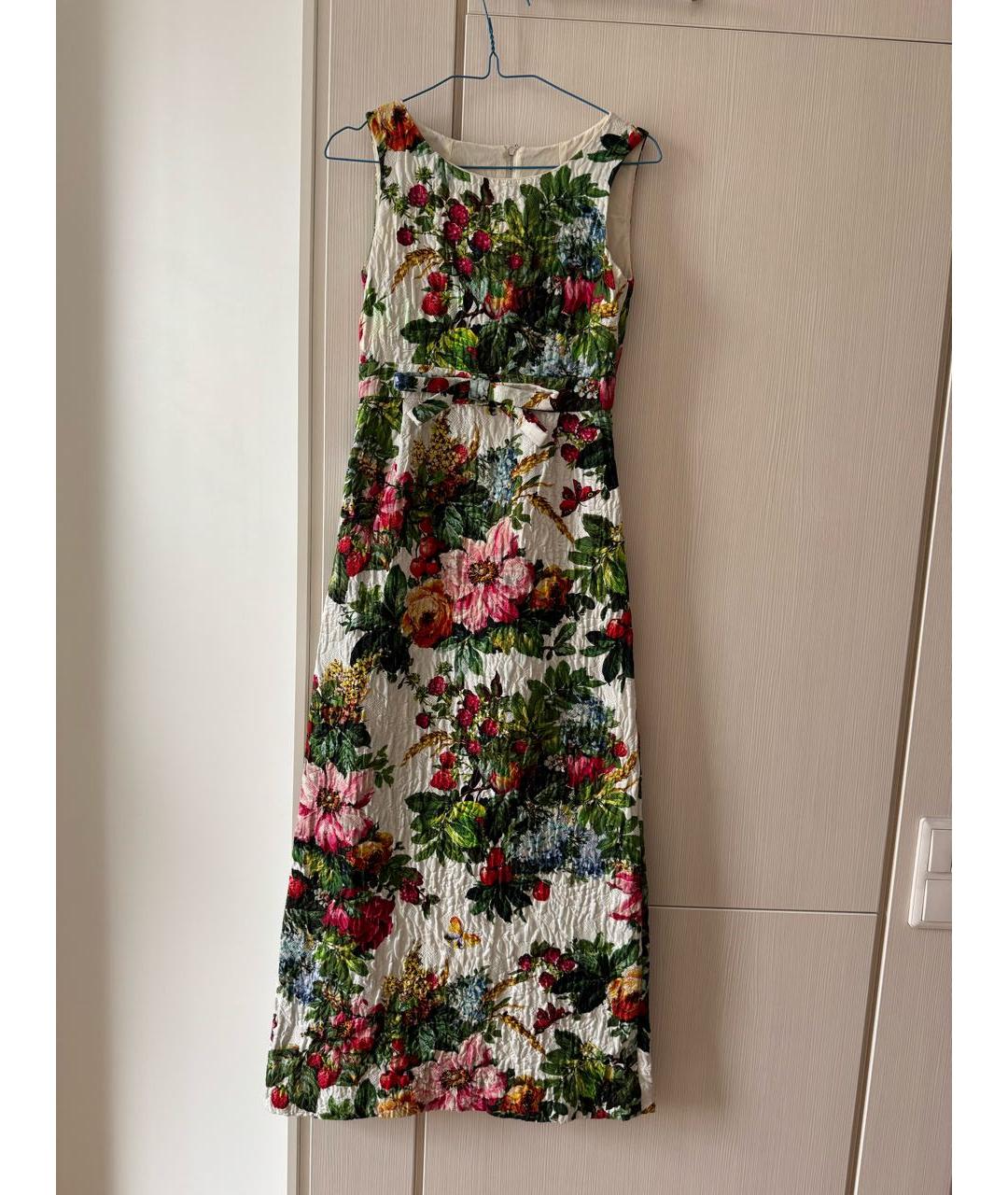 DOLCE&GABBANA Мульти хлопковое повседневное платье, фото 8