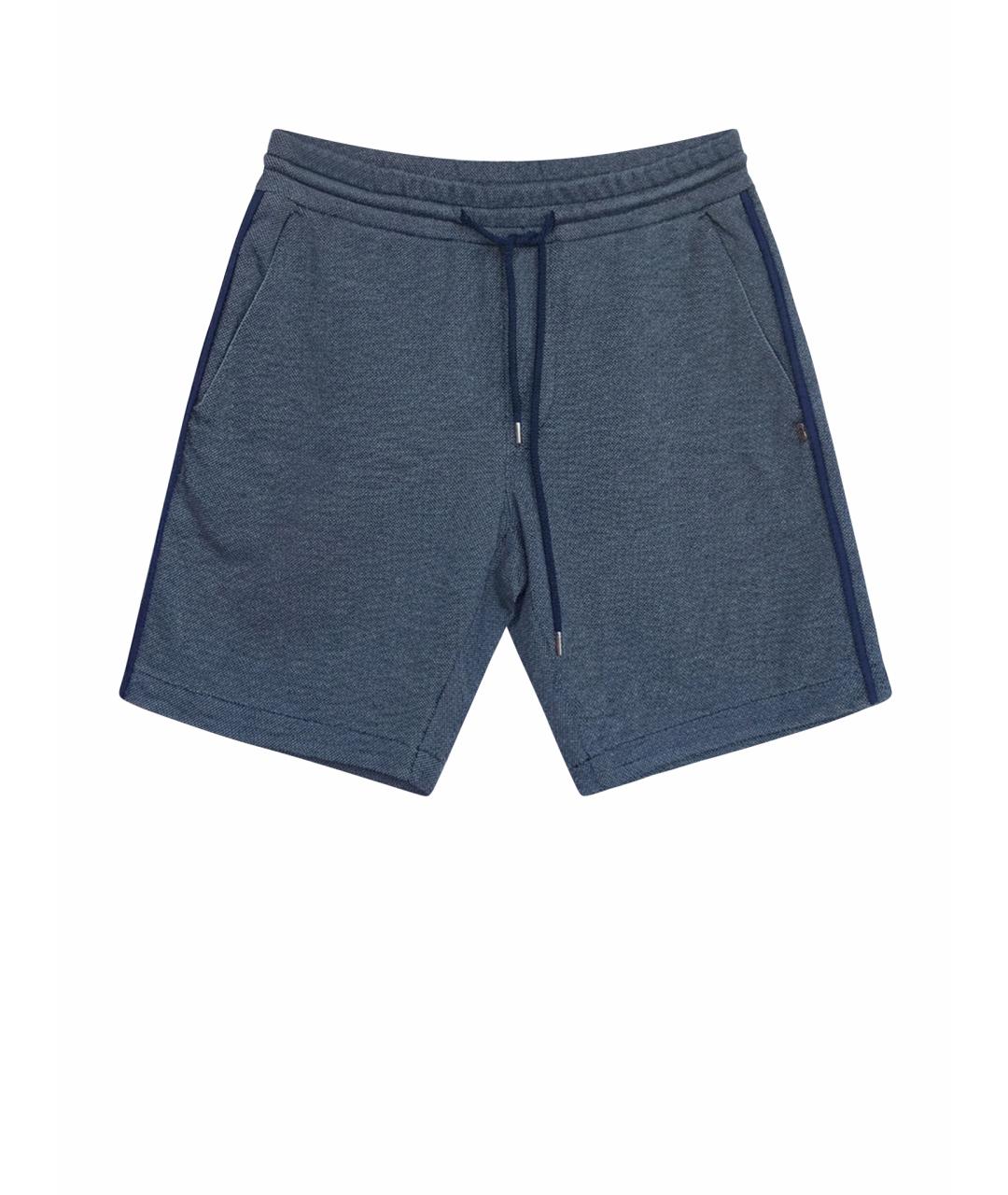 BIKKEMBERGS Синие хлопковые шорты, фото 1