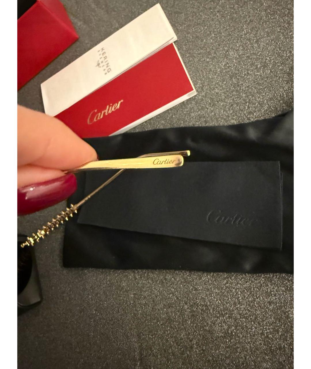 CARTIER Золотые металлические солнцезащитные очки, фото 5