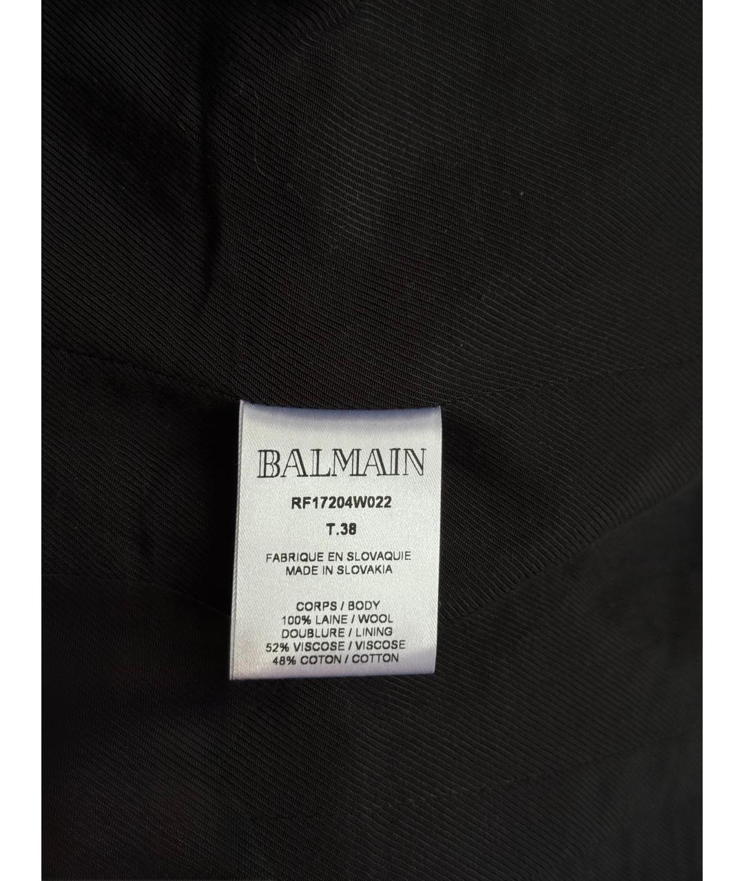 BALMAIN Черный шерстяной жакет/пиджак, фото 4
